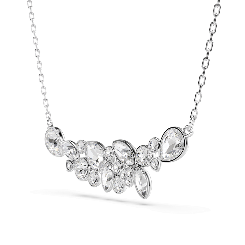 swarovski عقد diapason، قطع متنوع، لون أبيض، طلاء روديوم
