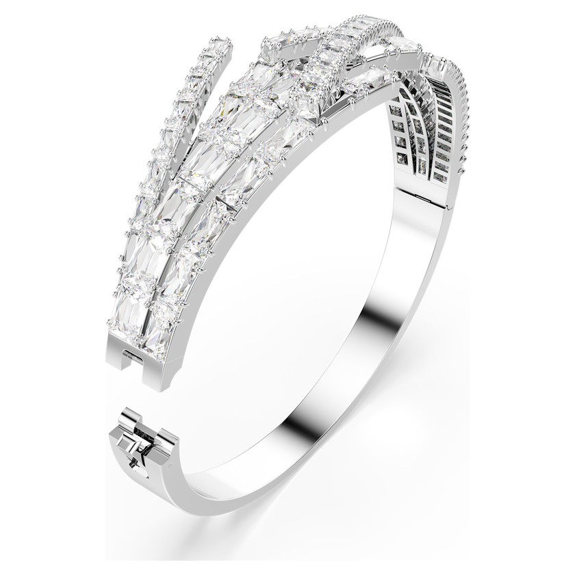 swarovski سوار matrix، قطع متنوع، لون أبيض، طلاء روديوم