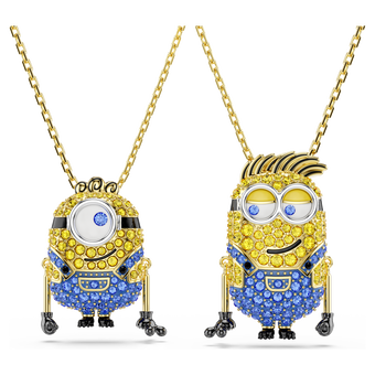 swarovski سوار minions جيمس وهنري، ترصيع بافيه، ألوان متعددة، طلاء باللون الذهبي