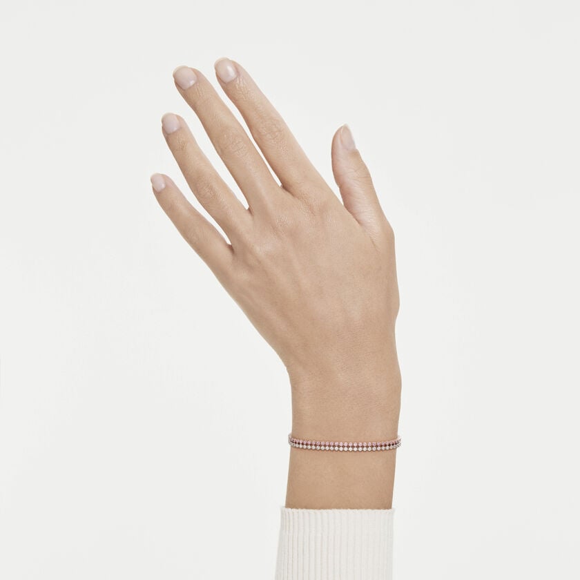 swarovski سوار matrix، قطع مُستدير، لون أبيض، لمسة نهائية من الذهب الوردي عيار 18 قيراط
