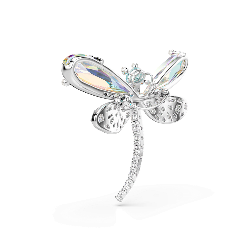 قلادة وبروش ariana grande x swarovski، قطع متنوع، شكل يعسوب، لون أخضر، طلاء روديوم
