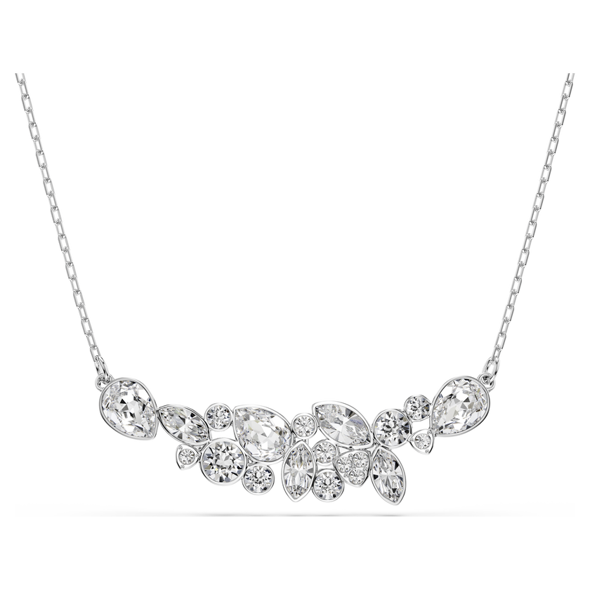 swarovski عقد diapason، قطع متنوع، لون أبيض، طلاء روديوم