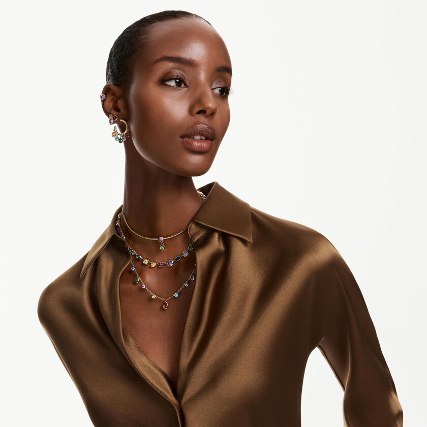 swarovski عقد imber، قطع متنوع، ألوان متعددة، لمسة نهائية من الذهب عيار 18 قيراط