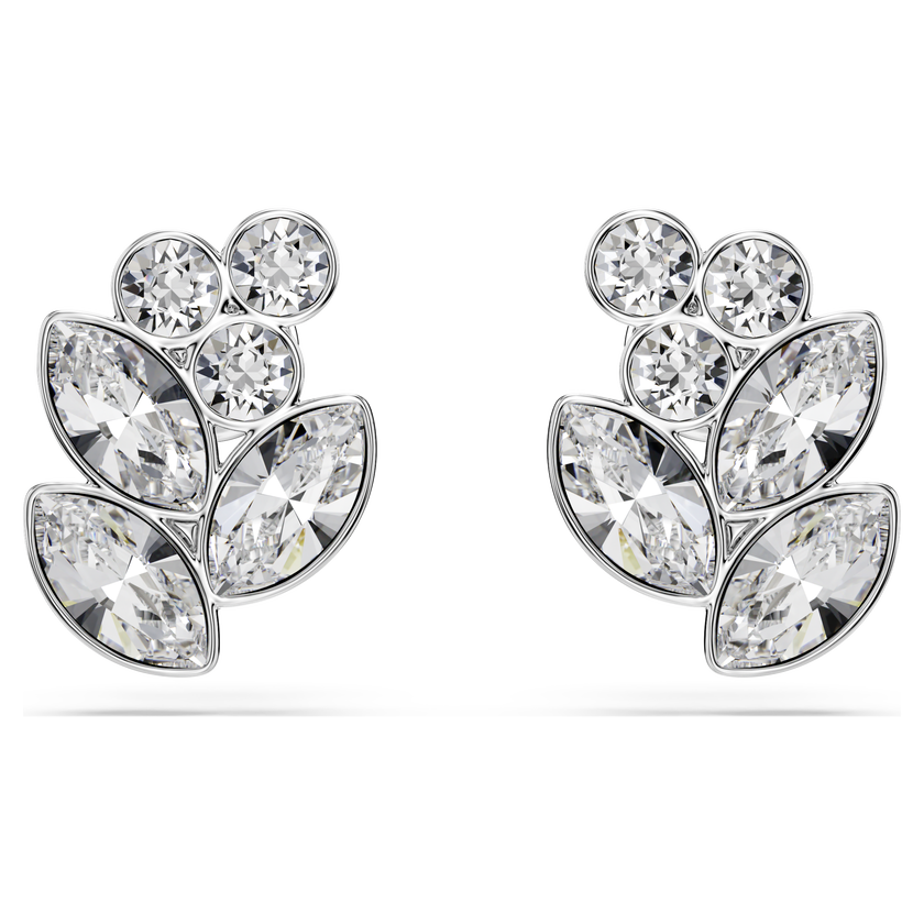 swarovski أقراط دبوسية diapason، قطع متنوع، لون أبيض، طلاء روديوم