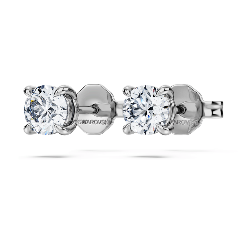 swarovski أقراط دبوسية eternity، أحجار ألماس مُصنعة في المختبر بإجمالي 0 5 قيراط، ذهب أبيض عيار 18
