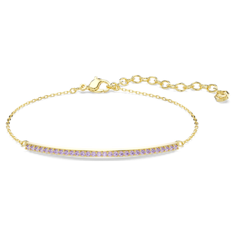 swarovski سوار only، قطع مُستدير، لون أرجواني، لمسة نهائية من الذهب عيار 18 قيراط