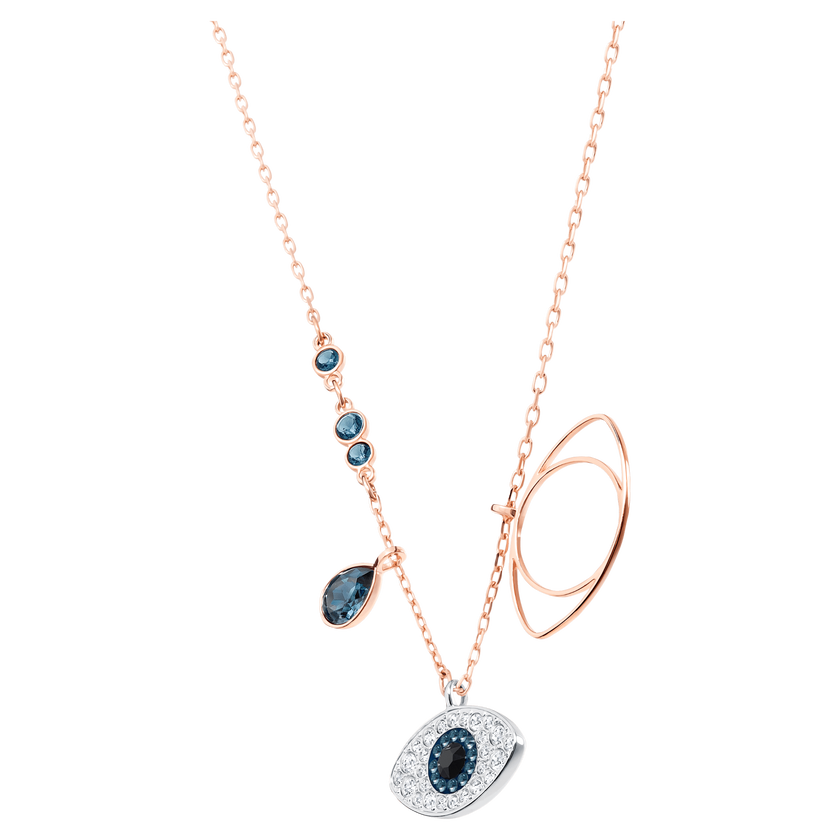 swarovski قلادة symbolica، على شكل عين، لون أزرق، طلاء مختلط