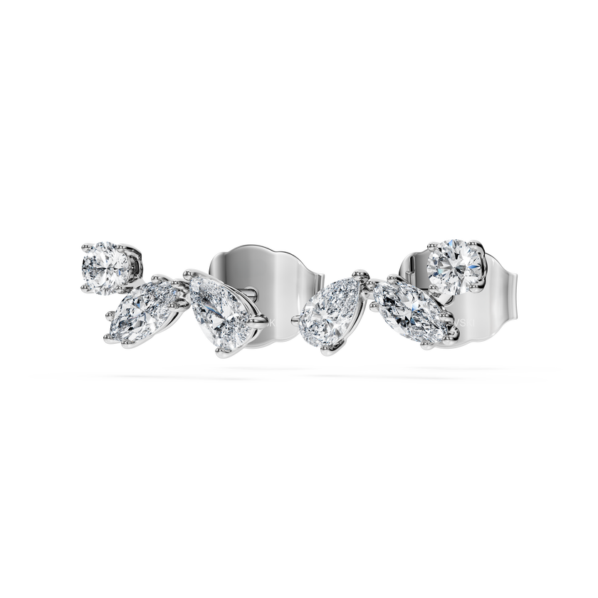 swarovski galaxy stud earrings  lab grown diamonds 0 5 ct tw  round shape  sterling silver
