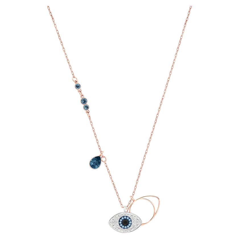 swarovski قلادة symbolica، على شكل عين، لون أزرق، طلاء مختلط