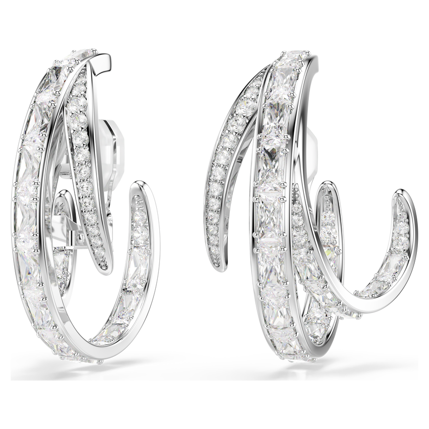 swarovski أقراط مشبك vienna، قطع متنوع، لون أبيض، طلاء روديوم