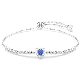swarovski سوار one، قطع متنوع، شكل قلب، لون أزرق، طلاء روديوم
