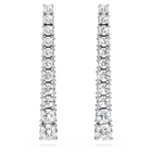 swarovski أقراط متدلية eternity، ألماس مُصنع في المختبر إجمالي 1 3 قيراط، شكل دائري، ذهب أبيض عيار 18 قيراط
