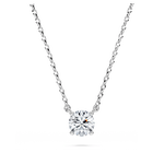 swarovski قلادة eternity، أحجار ألماس مُصنعة في المختبر بإجمالي 0 5 قيراط، شكل دائري، فضة إسترليني