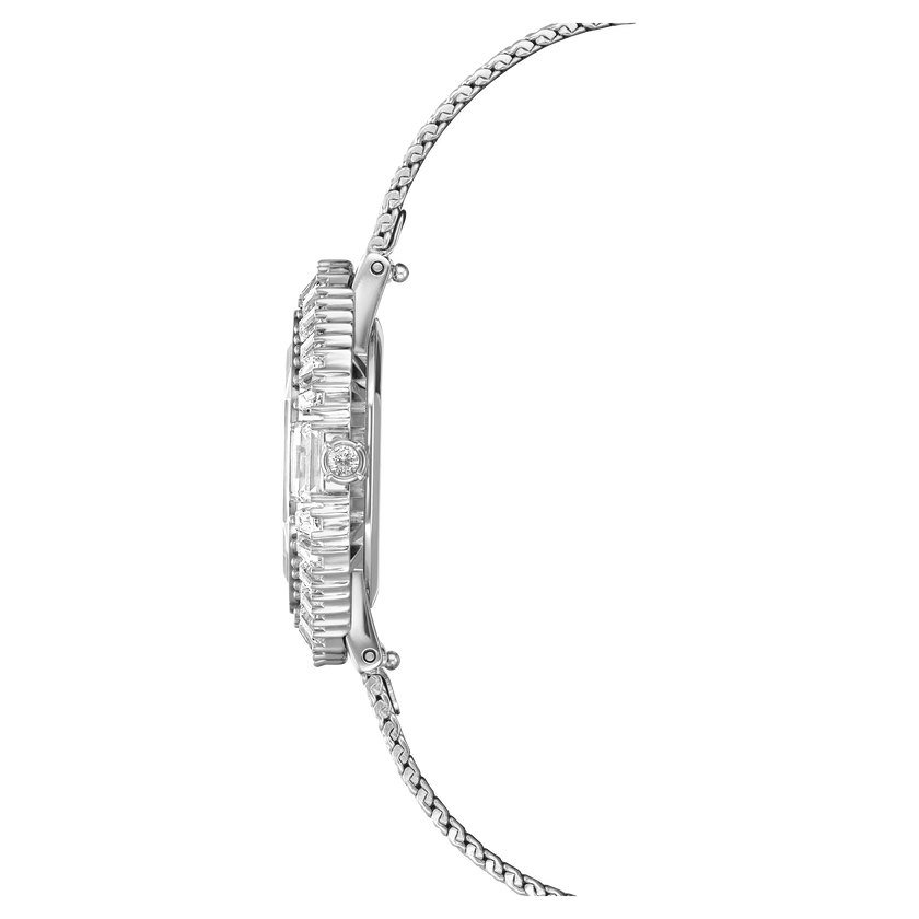 swarovski ساعة يد matrix octagon، سوار معدني، لون فضي، ستانلس ستيل