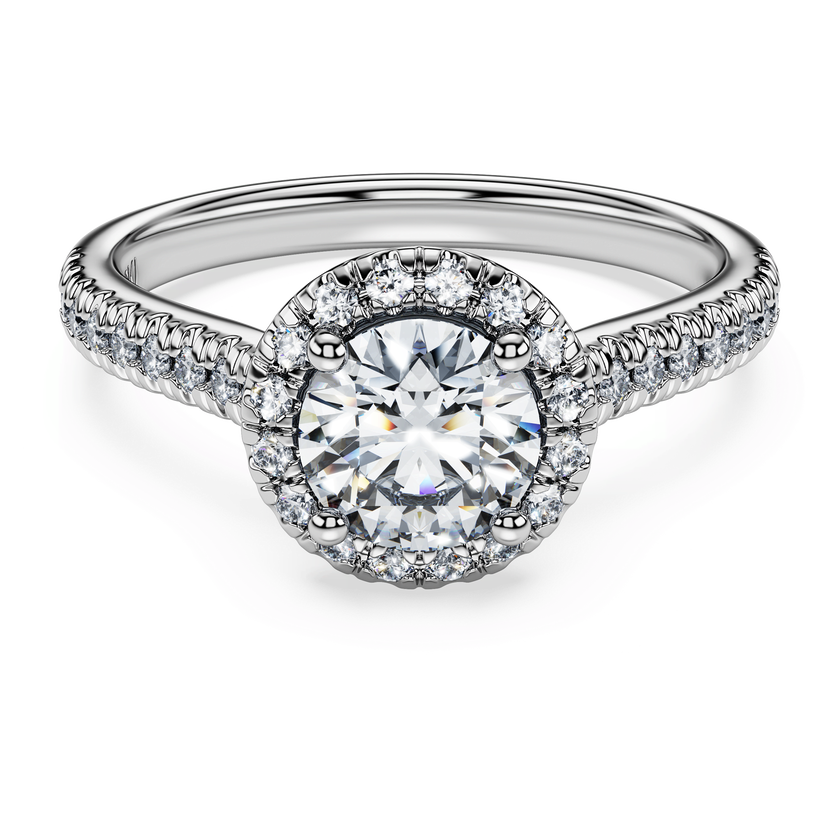 swarovski خاتم سوليتير eternity، ألماس مُصنع في المختبر إجمالي 1 33 قيراط، شكل دائري، ذهب أبيض عيار 18 قيراط