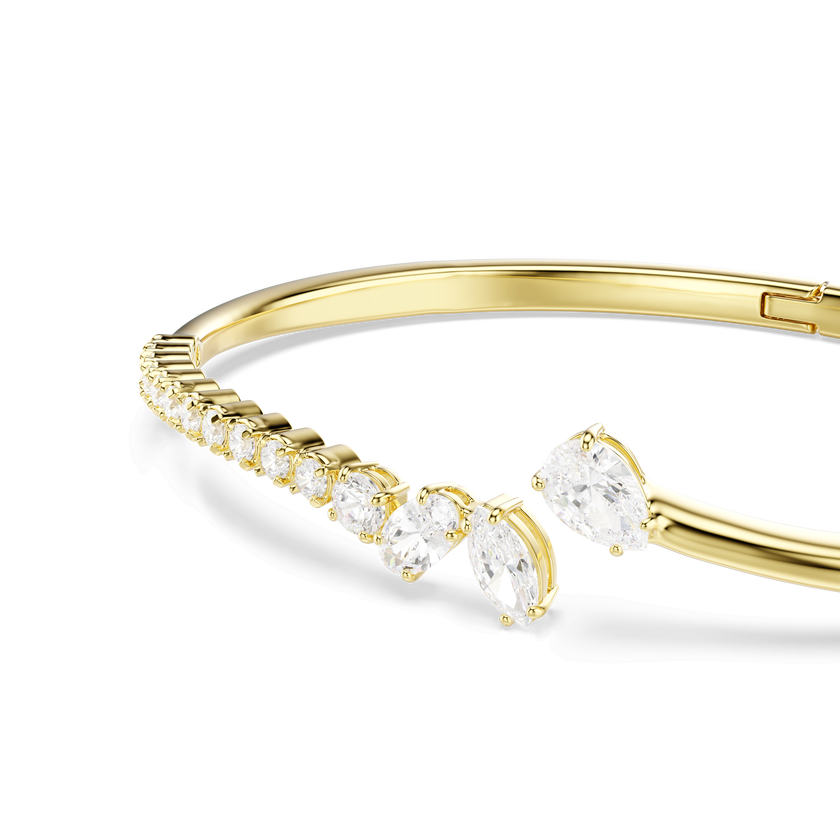 swarovski سوار mesmera، قطع متنوع، لون أبيض، لمسة نهائية من الذهب عيار 18 قيراط