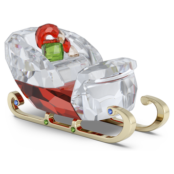 swarovski قطعة زينة holiday cheers على شكل عربة سانتا كلوز