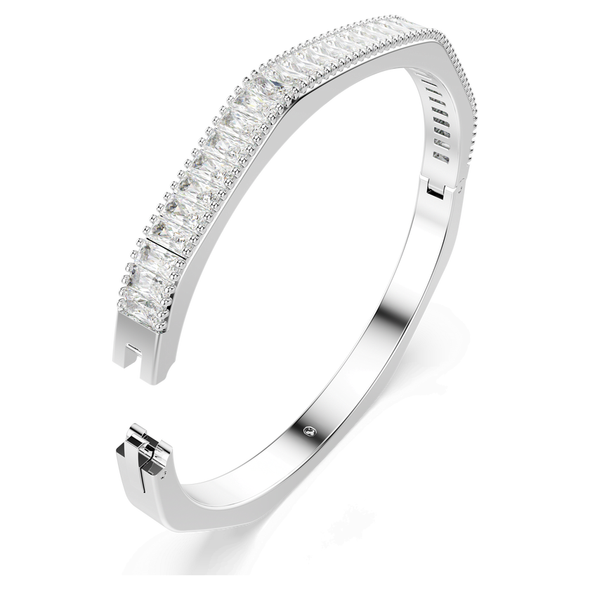 swarovski سوار matrix، قطع باغيت، لون أبيض، طلاء روديوم