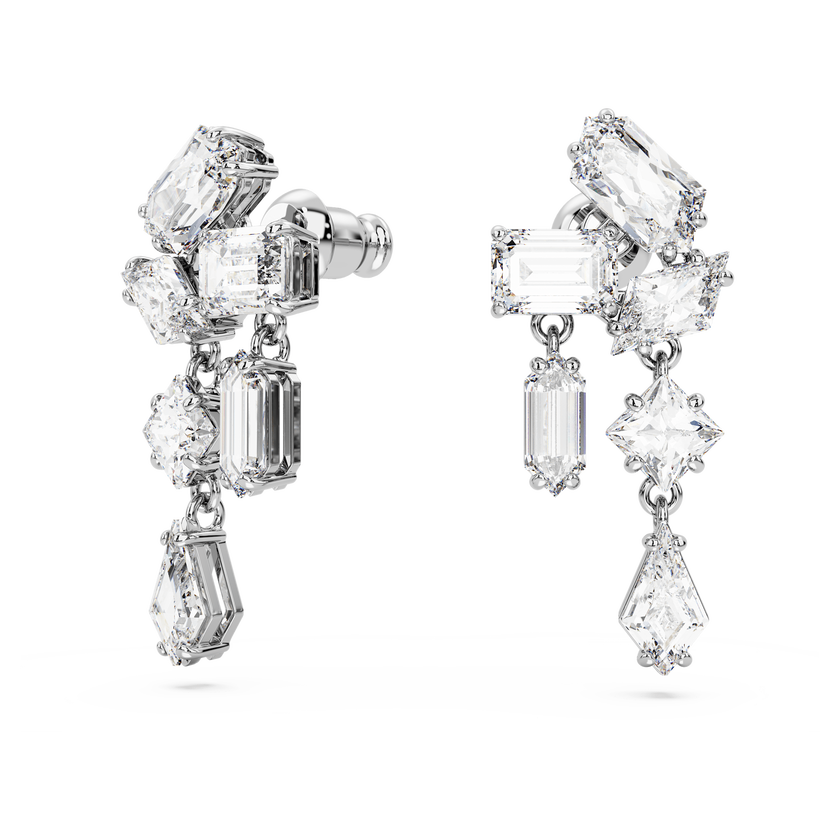 swarovski أقراط متدلية mesmera، قطع متنوع، لون أبيض، طلاء روديوم