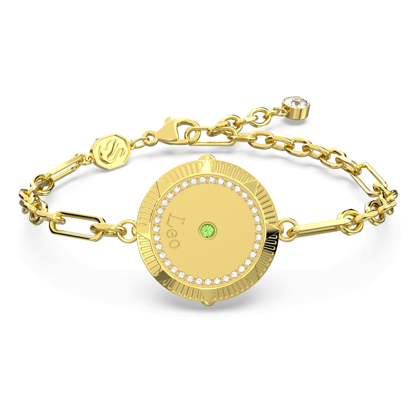 swarovski سوار zodiac، leo، لون ذهبي، طلاء بلون ذهبي