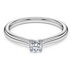 swarovski خاتم سوليتير eternity، أحجار ألماس مُصنعة في المختبر بإجمالي 0 25 قيراط، شكل مستدير، فضة إسترليني