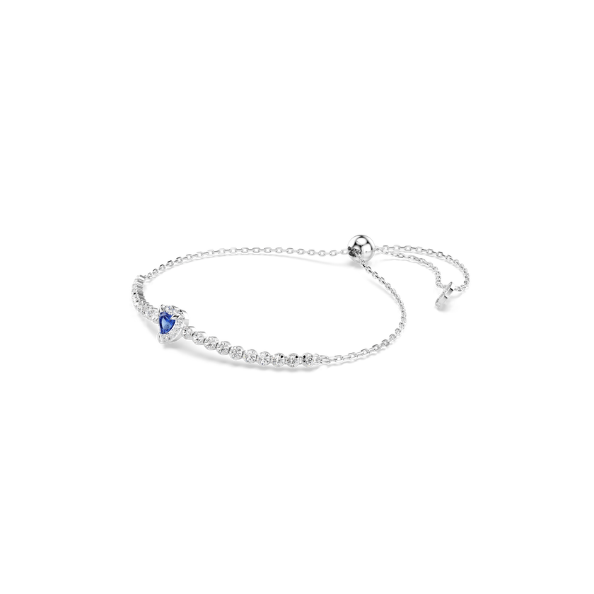 swarovski سوار one، قطع متنوع، شكل قلب، لون أزرق، طلاء روديوم