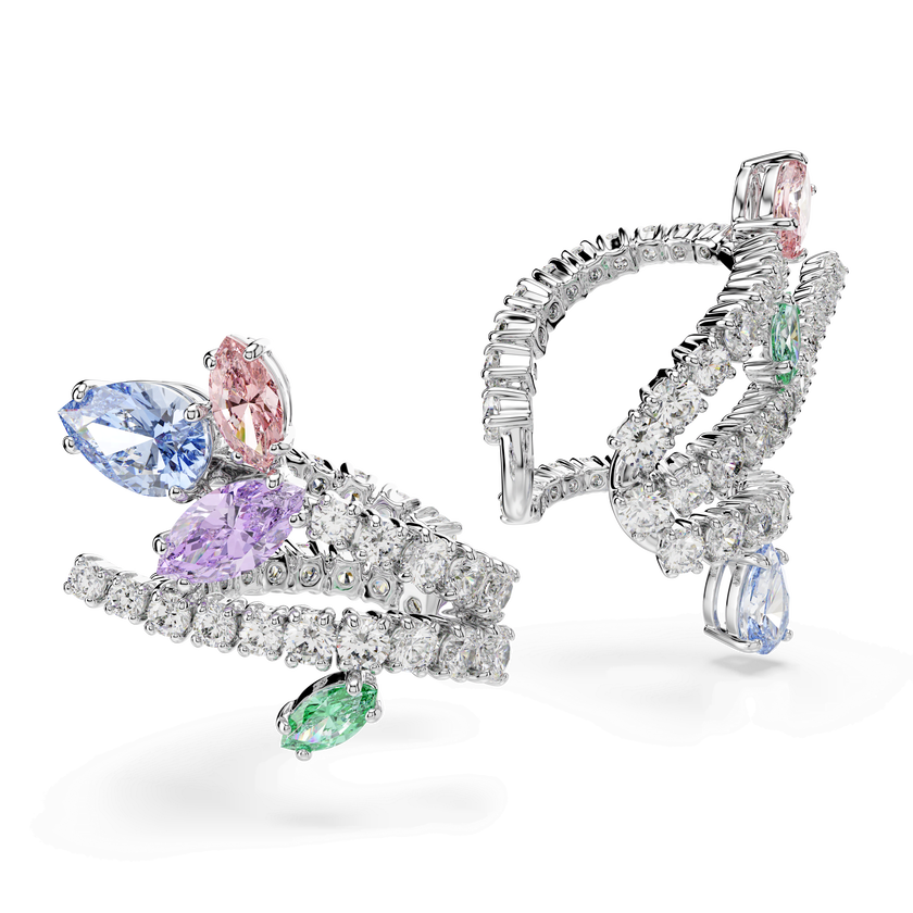 حلية للأذن ariana grande x swarovski، قطع متنوع، ألوان متعددة، طلاء روديوم