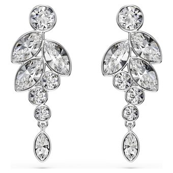swarovski أقراط متدلية diapason، قطع متنوع، قمر، لون أبيض، طلاء روديوم